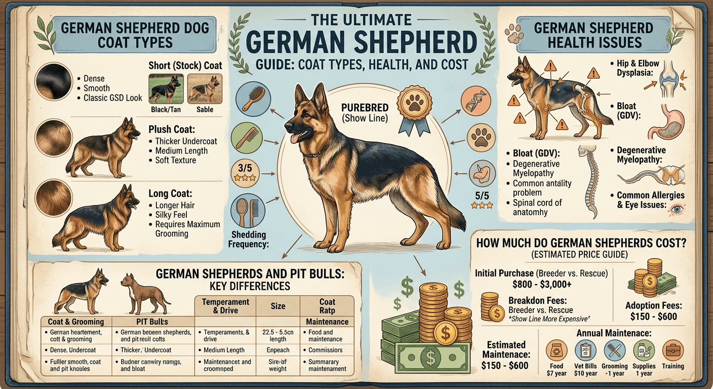 The Ultimate German Shepherd Guide Coat Types, Health, and Cost