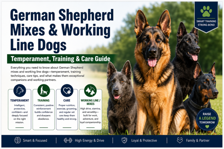 German Shepherd Mixes & Working Line Dogs: Temperament, Training & Care Guide