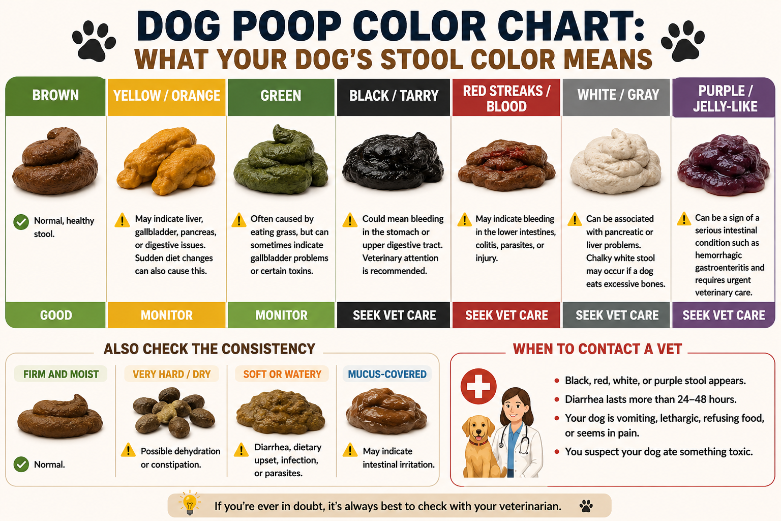 Dog Poop Color Chart What Your Dog's Stool Color Means