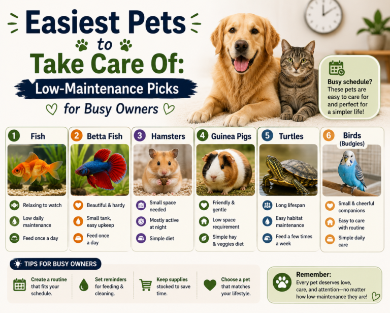 Easiest Pets to Take Care Of Low-Maintenance Picks for Busy Owners