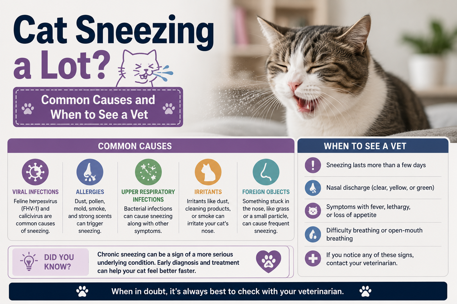 Cat Sneezing a Lot Common Causes and When to See a Vet