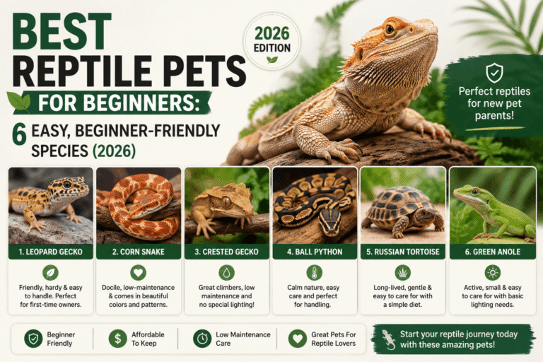 Best Reptile Pets for Beginners: 6 Easy, Beginner-Friendly Species (2026)