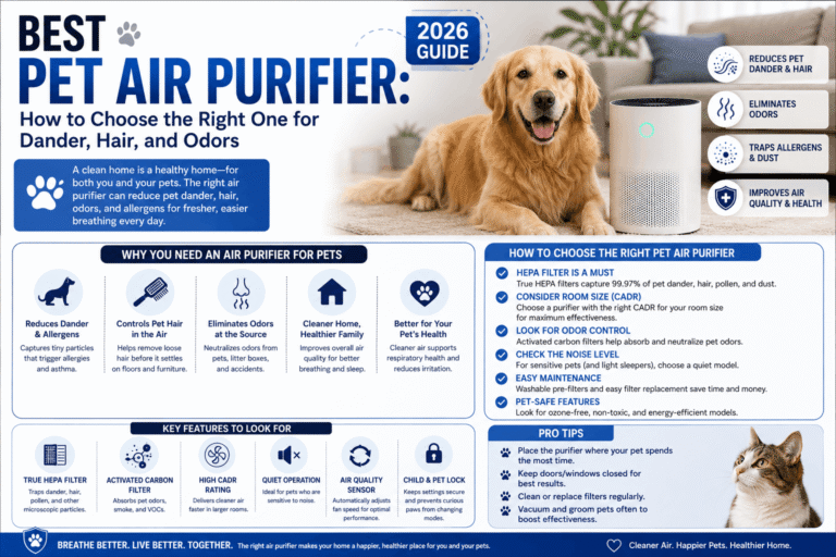 Best Pet Air Purifier: How to Choose the Right One for Dander, Hair, and Odors (2026)