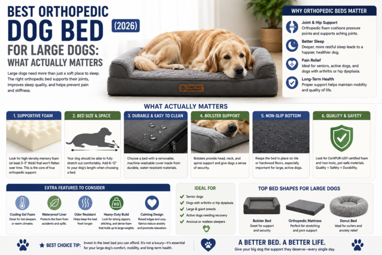 Best Orthopedic Dog Bed for Large Dogs: What Actually Matters (2026)
