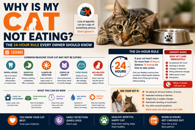 Why Is My Cat Not Eating? The 24-Hour Rule Every Owner Should Know (2026)